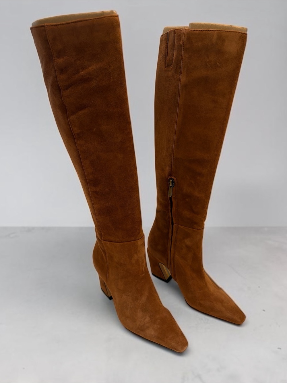 Sam Edelman Tall Over-the-Knee Suede Boots in Chestnut